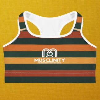 Musclinity Striped Racerback Woman Sports Bra